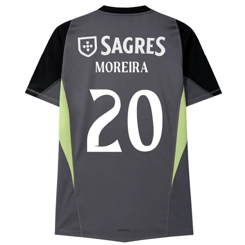 Danxen Niño Camiseta André Moreira #20 Gris Oscuro Negro Portero Equipación 2025/26 La Camisa México