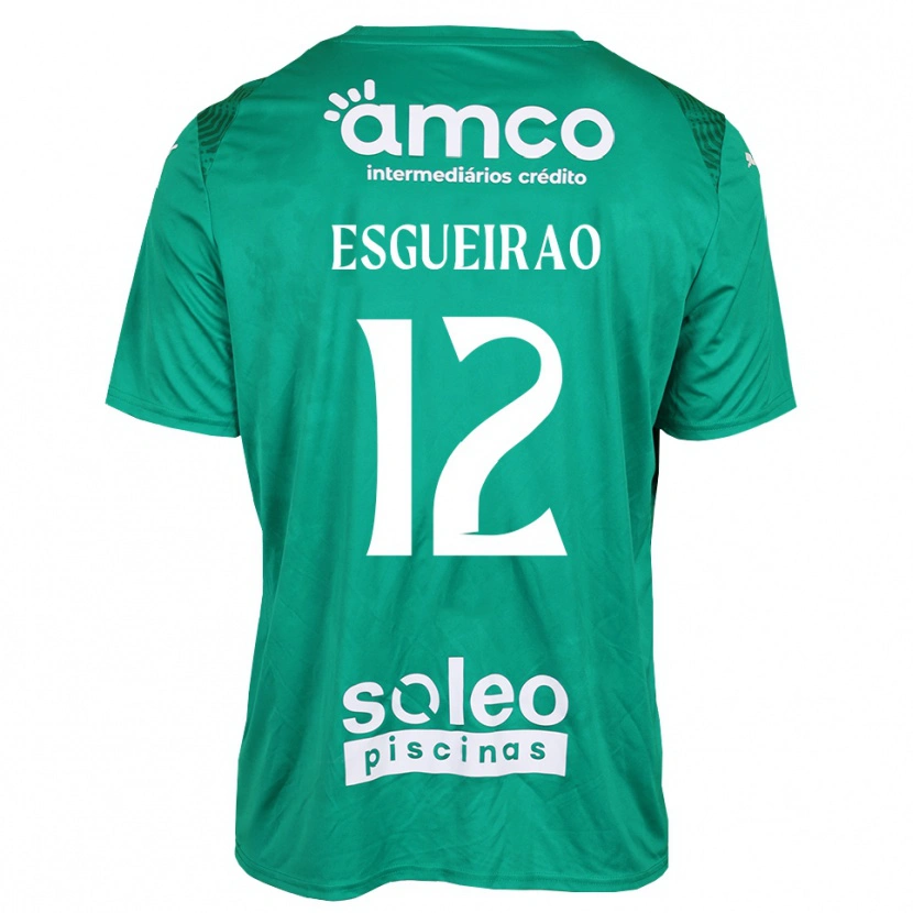Danxen Niño Camiseta Íris Esgueirão #12 Verde Blanco Portero Equipación 2025/26 La Camisa México