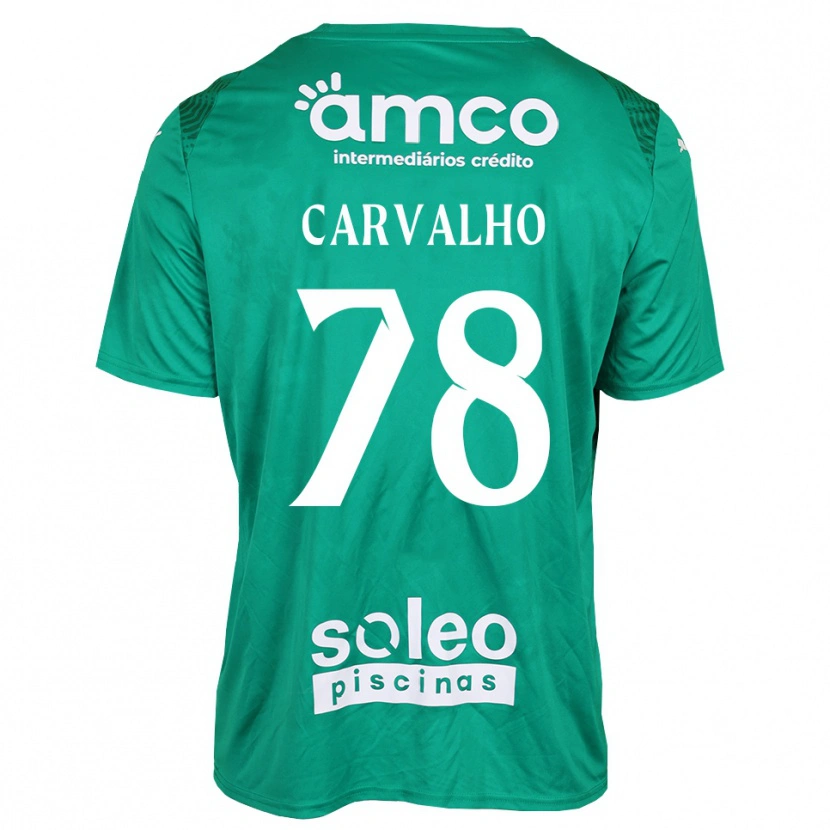 Danxen Niño Camiseta João Carvalho #78 Verde Blanco Portero Equipación 2025/26 La Camisa México
