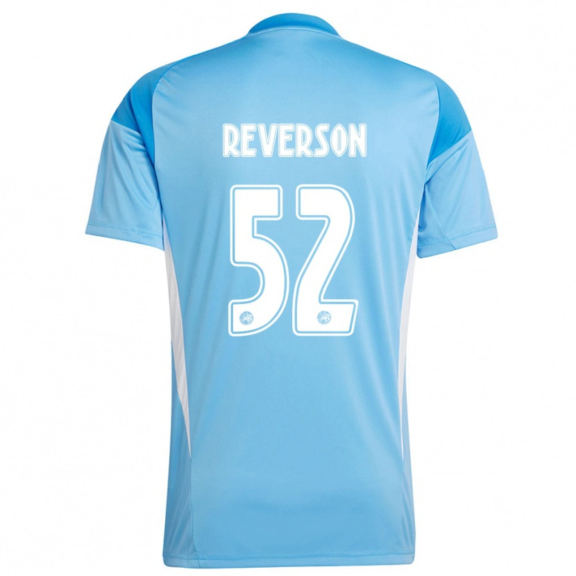 Danxen Niño Camiseta Paul Reverson #52 Azul Claro Blanco Portero Equipación 2025/26 La Camisa México