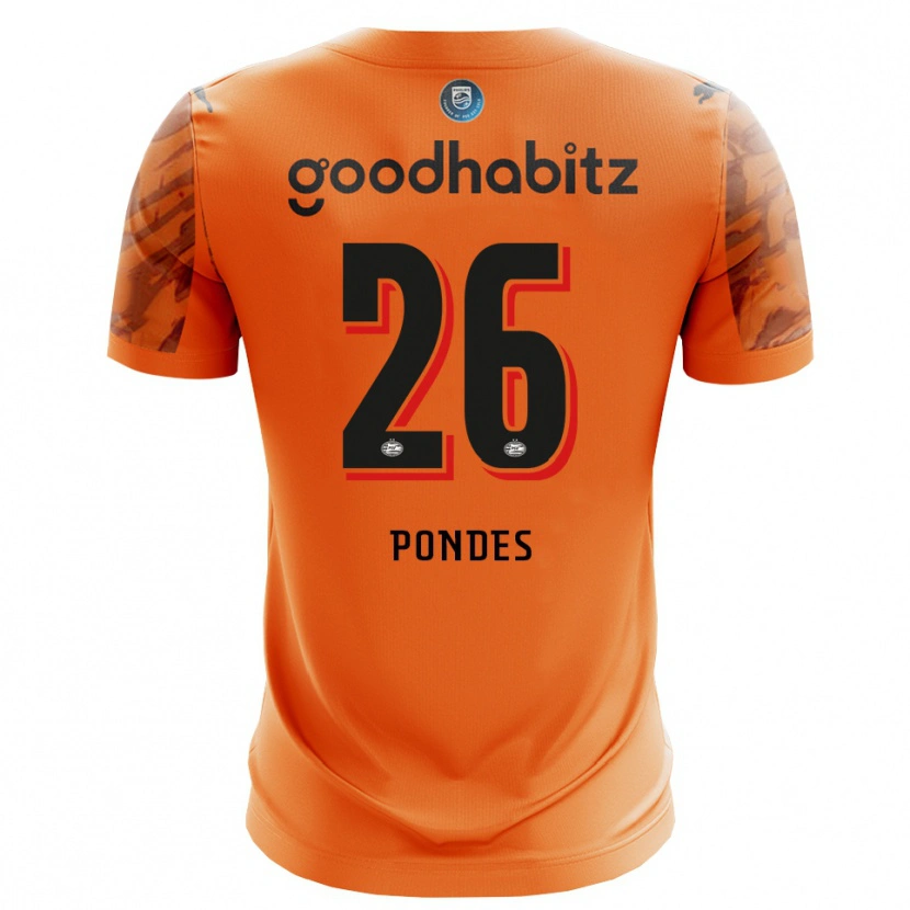 Danxen Niño Camiseta Moon Pondes #26 Naranja Negro Portero Equipación 2025/26 La Camisa México