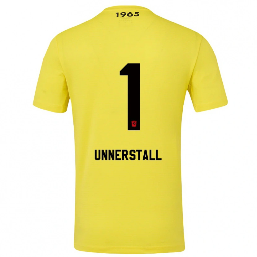 Danxen Niño Camiseta Lars Unnerstall #1 Amarillo Negro Portero Equipación 2025/26 La Camisa México