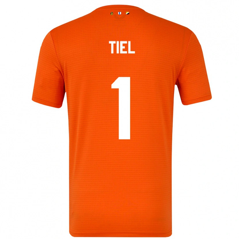 Danxen Niño Camiseta Mick Tiel #1 Naranja Negro Portero Equipación 2025/26 La Camisa México