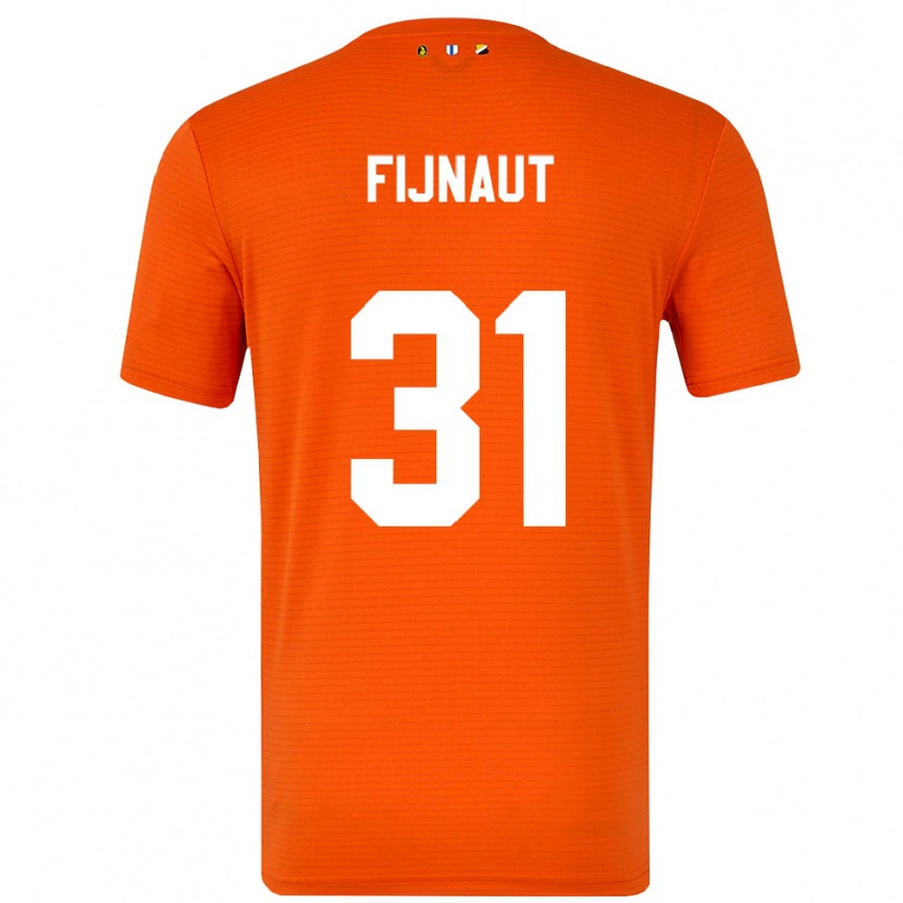 Danxen Niño Camiseta Lucas Fijnaut #31 Naranja Negro Portero Equipación 2025/26 La Camisa México