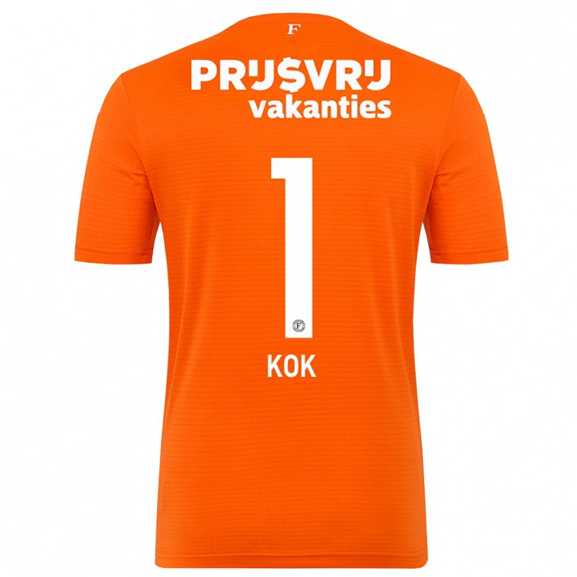 Danxen Niño Camiseta Stefan Kok #1 Naranja Negro Portero Equipación 2025/26 La Camisa México