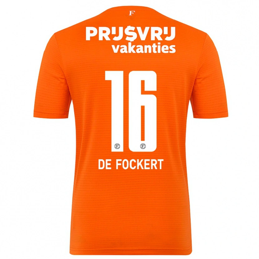 Danxen Niño Camiseta Maarten de Fockert #16 Naranja Negro Portero Equipación 2025/26 La Camisa México