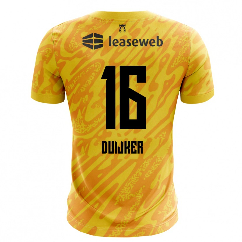 Danxen Niño Camiseta Jaycen Duijker #16 Naranja Amarillo Negro Portero Equipación 2025/26 La Camisa México