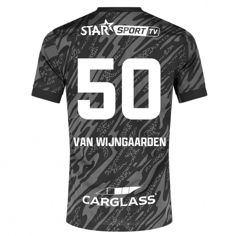 Danxen Niño Camiseta Maren Van Wijngaarden #50 Gris Oscuro Negro Portero Equipación 2025/26 La Camisa México