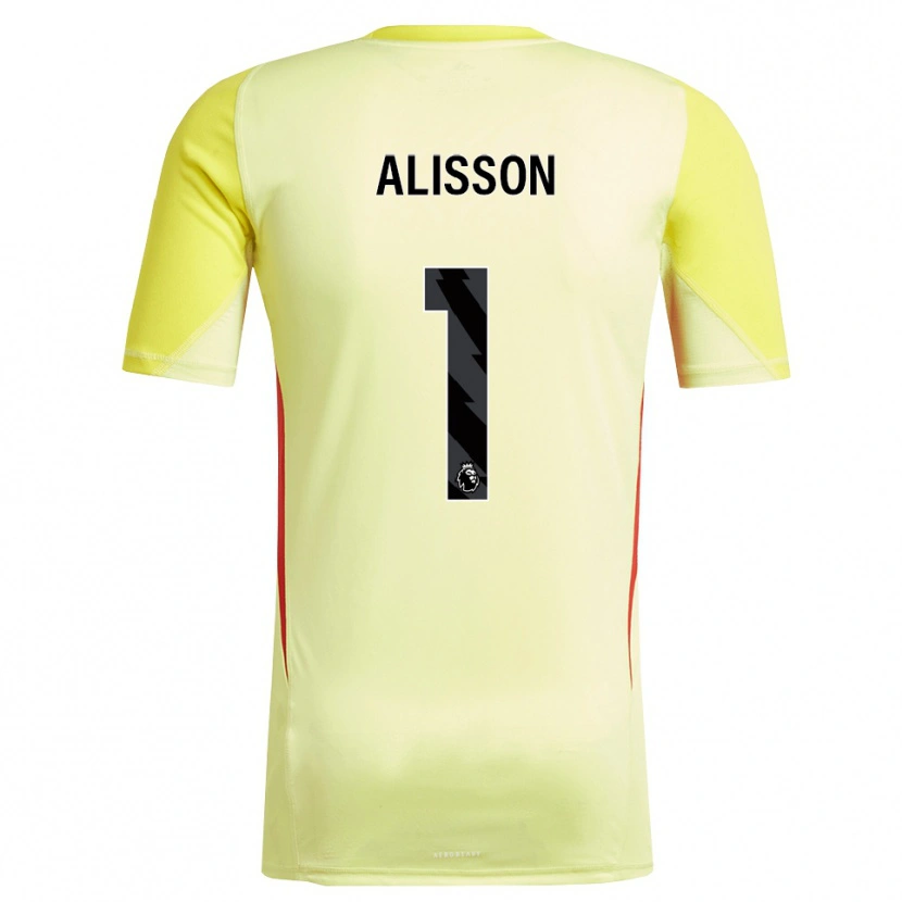 Danxen Niño Camiseta Alisson #1 Amarillo Rojo Portero Equipación 2025/26 La Camisa México