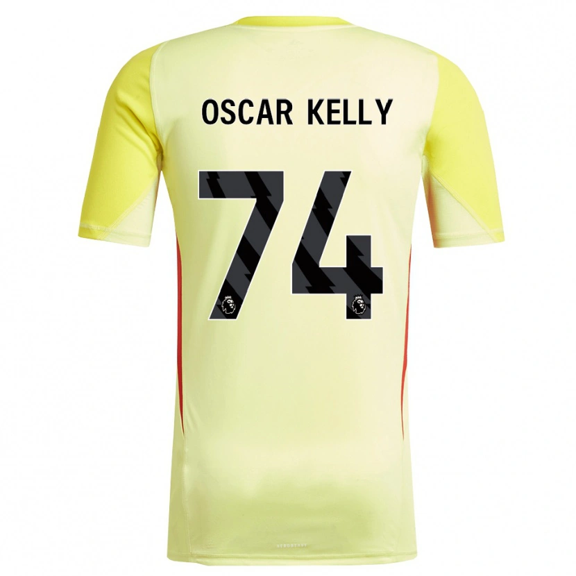 Danxen Niño Camiseta Oscar Kelly #74 Amarillo Rojo Portero Equipación 2025/26 La Camisa México