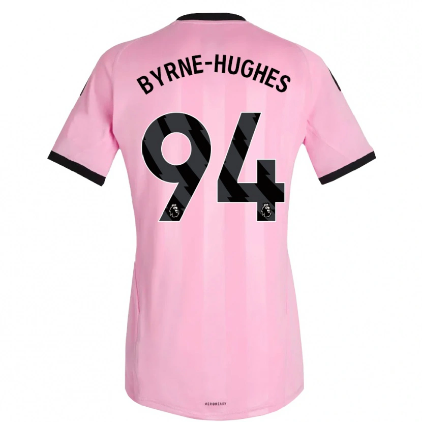 Danxen Niño Camiseta Cameron Byrne-Hughes #94 Rosa Negro Portero Equipación 2025/26 La Camisa México