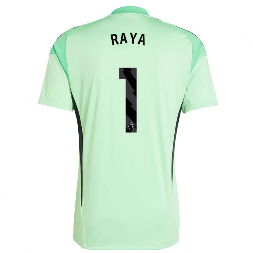 Danxen Niño Camiseta David Raya #1 Verde Claro Negro Portero Equipación 2025/26 La Camisa México
