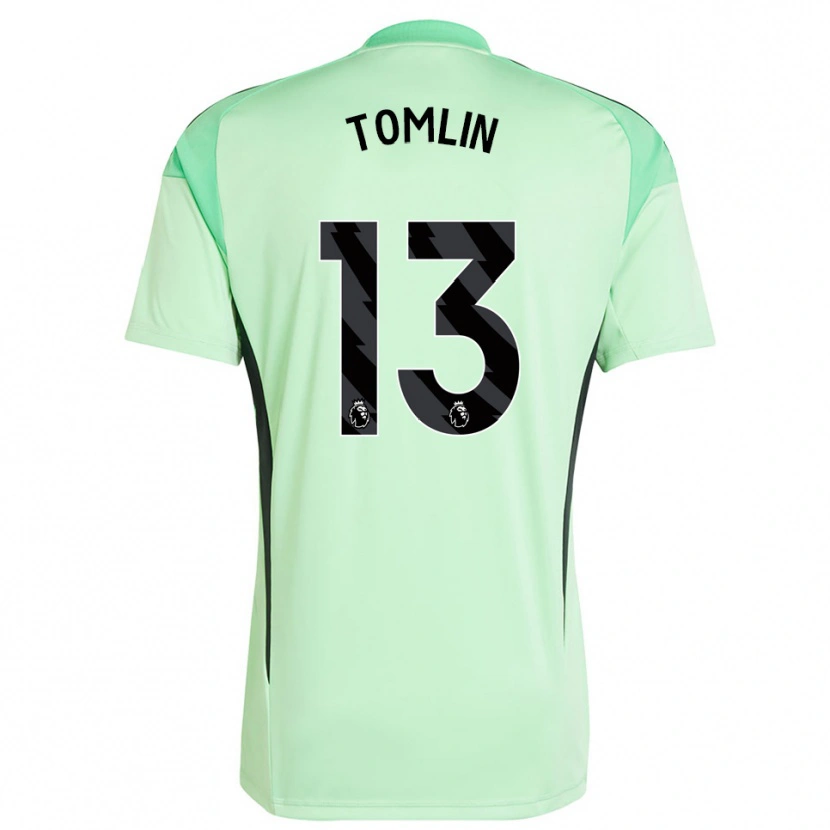 Danxen Niño Camiseta Jack Tomlin #13 Verde Claro Negro Portero Equipación 2025/26 La Camisa México