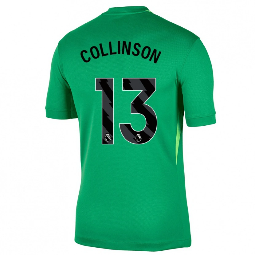 Danxen Niño Camiseta Isaac Collinson #13 Verde Negro Portero Equipación 2025/26 La Camisa México