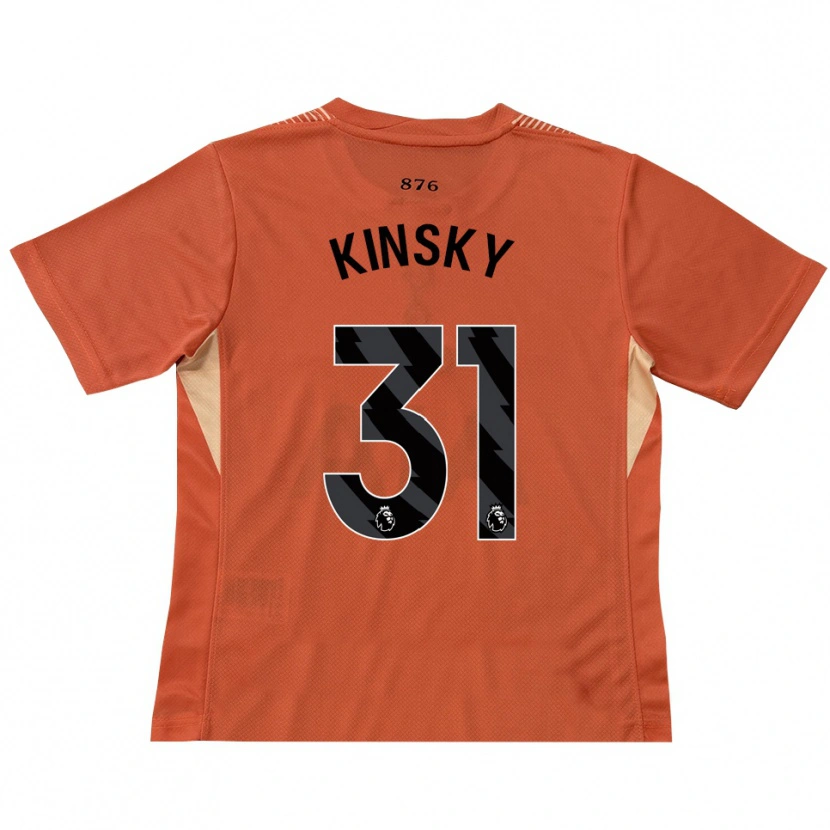 Danxen Niño Camiseta Antonín Kinský #31 Naranja Negro Portero Equipación 2025/26 La Camisa México
