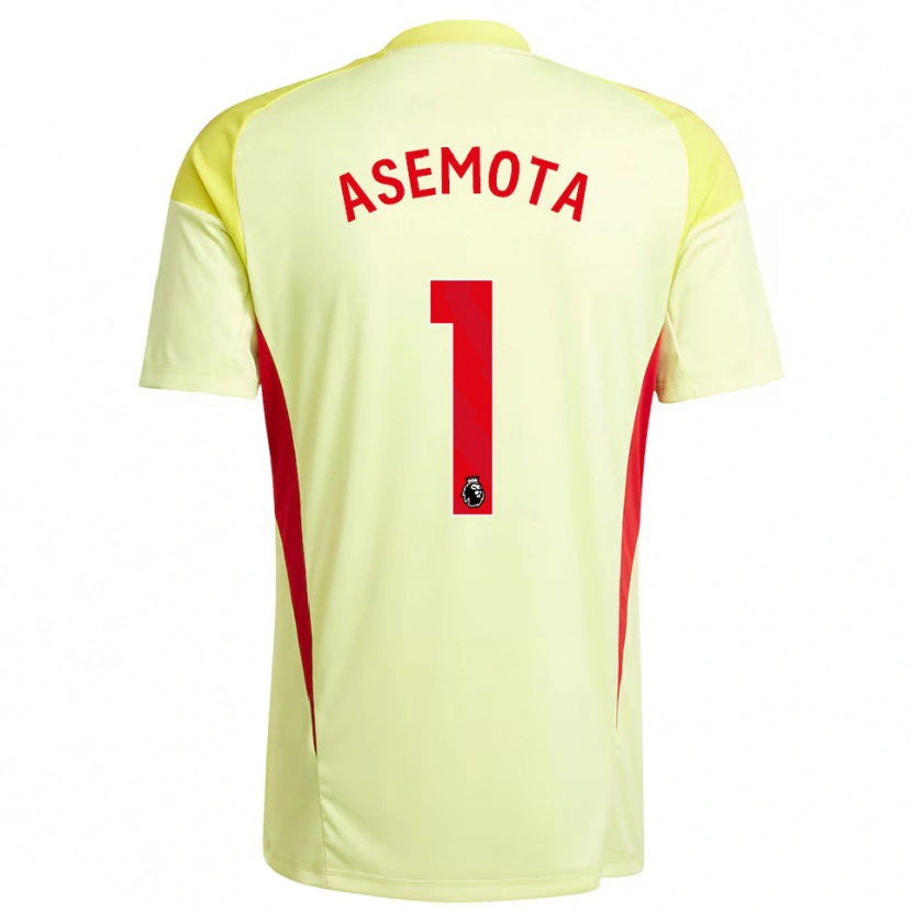 Danxen Niño Camiseta Owen Asemota #1 Amarillo Claro Portero Equipación 2025/26 La Camisa México