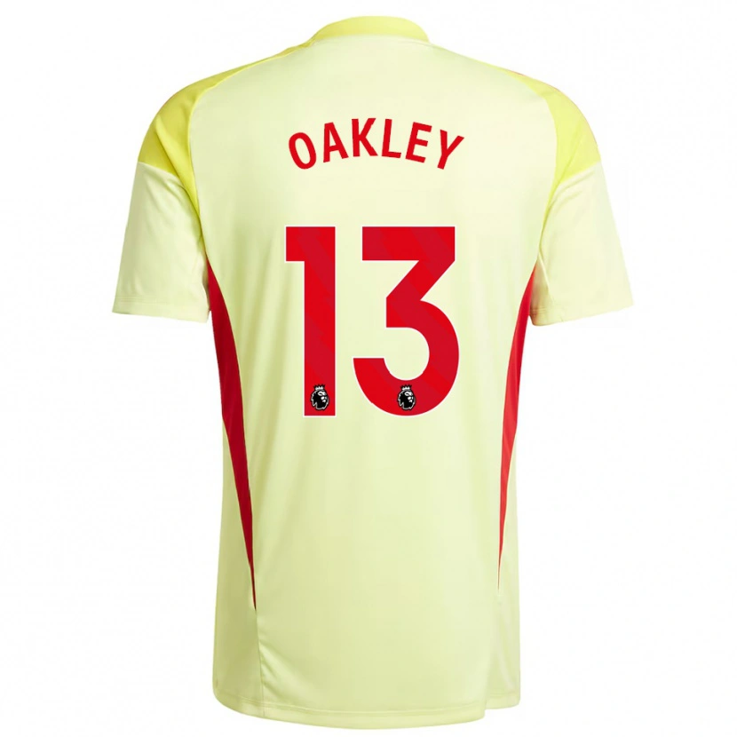 Danxen Niño Camiseta Rhys Oakley #13 Amarillo Claro Portero Equipación 2025/26 La Camisa México