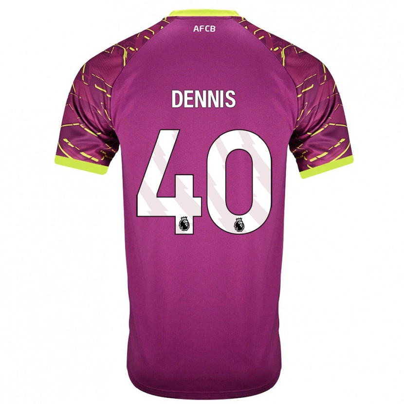 Danxen Niño Camiseta Will Dennis #40 Magenta Oscuro Portero Equipación 2025/26 La Camisa México