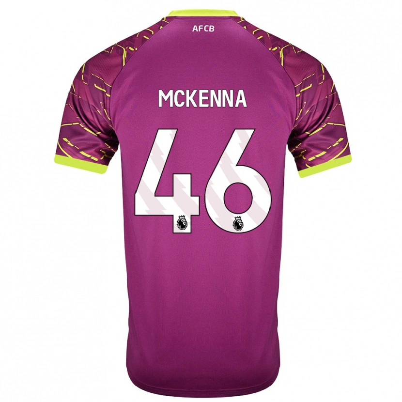 Danxen Niño Camiseta Callan McKenna #46 Magenta Oscuro Portero Equipación 2025/26 La Camisa México