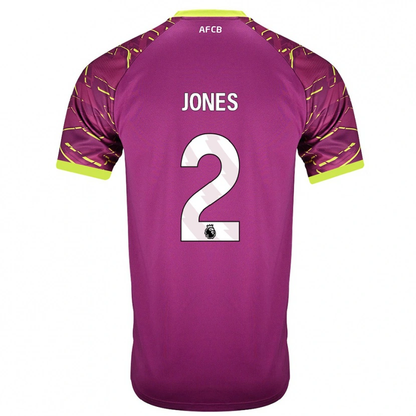 Danxen Niño Camiseta Abby Jones #2 Magenta Oscuro Portero Equipación 2025/26 La Camisa México