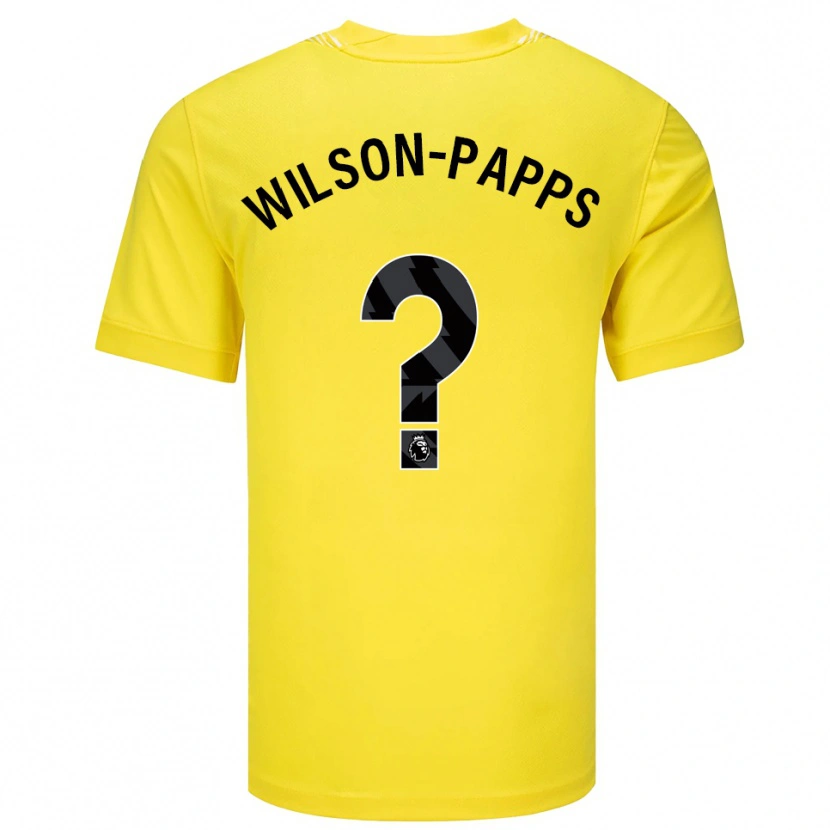 Danxen Niño Camiseta Charlie Wilson-Papps #0 Amarillo Negro Portero Equipación 2025/26 La Camisa México