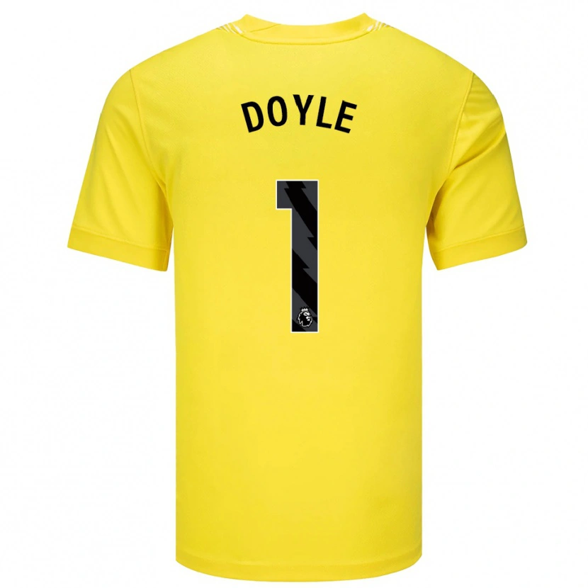 Danxen Niño Camiseta Liam Doyle #1 Amarillo Negro Portero Equipación 2025/26 La Camisa México