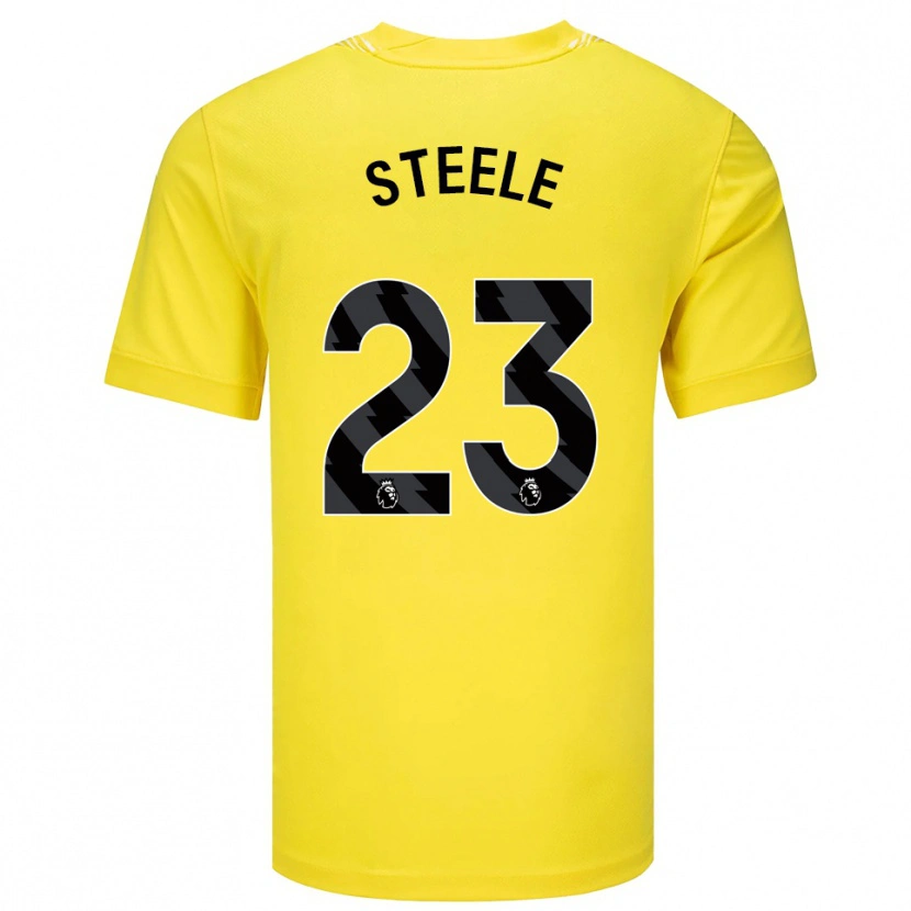 Danxen Niño Camiseta Jason Steele #23 Amarillo Negro Portero Equipación 2025/26 La Camisa México