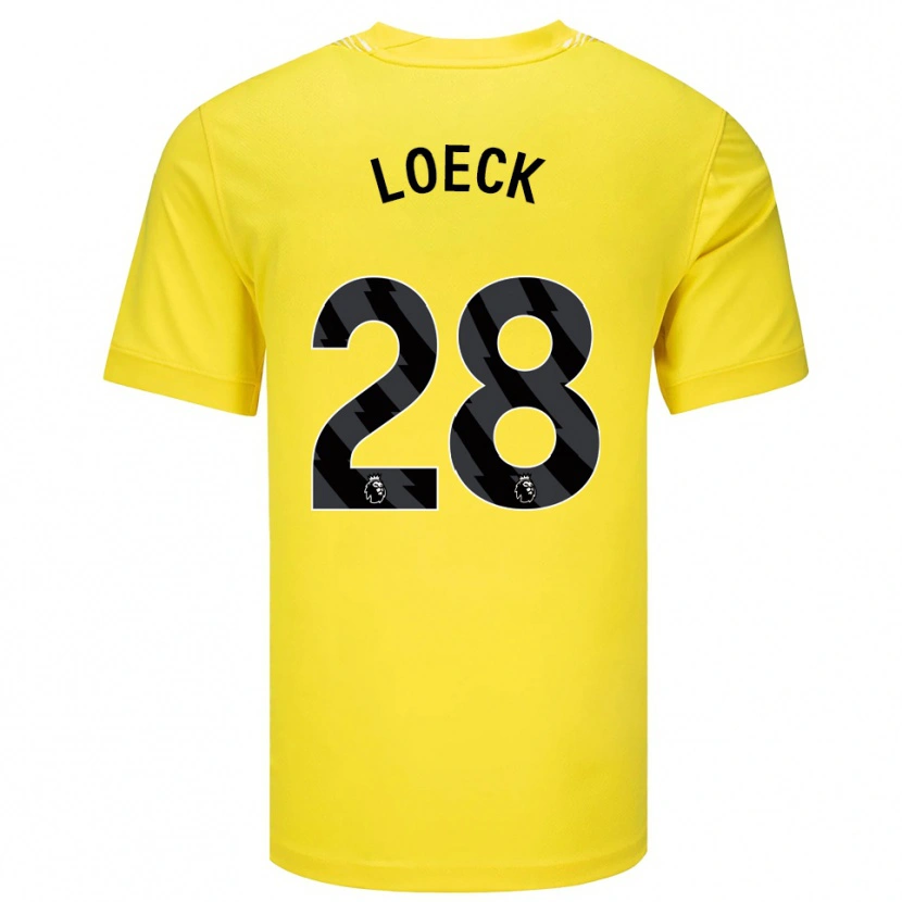 Danxen Niño Camiseta Melina Loeck #28 Amarillo Negro Portero Equipación 2025/26 La Camisa México