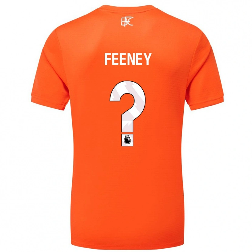 Danxen Niño Camiseta Callum Feeney #0 Naranja Blanco Portero Equipación 2025/26 La Camisa México