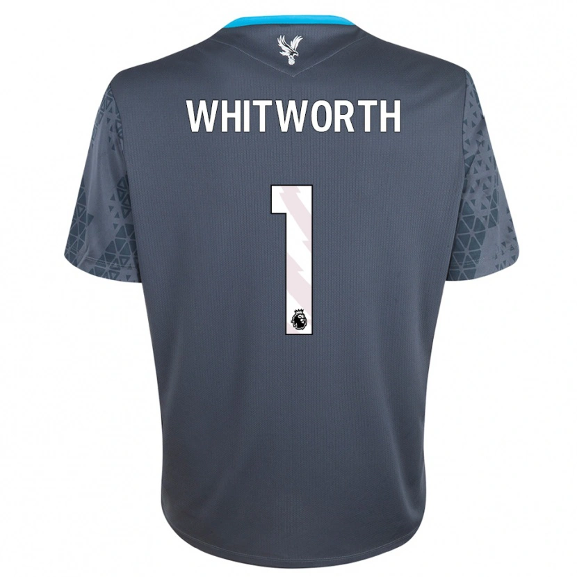 Danxen Niño Camiseta Harry Whitworth #1 Gris Oscuro Blanco Portero Equipación 2025/26 La Camisa México