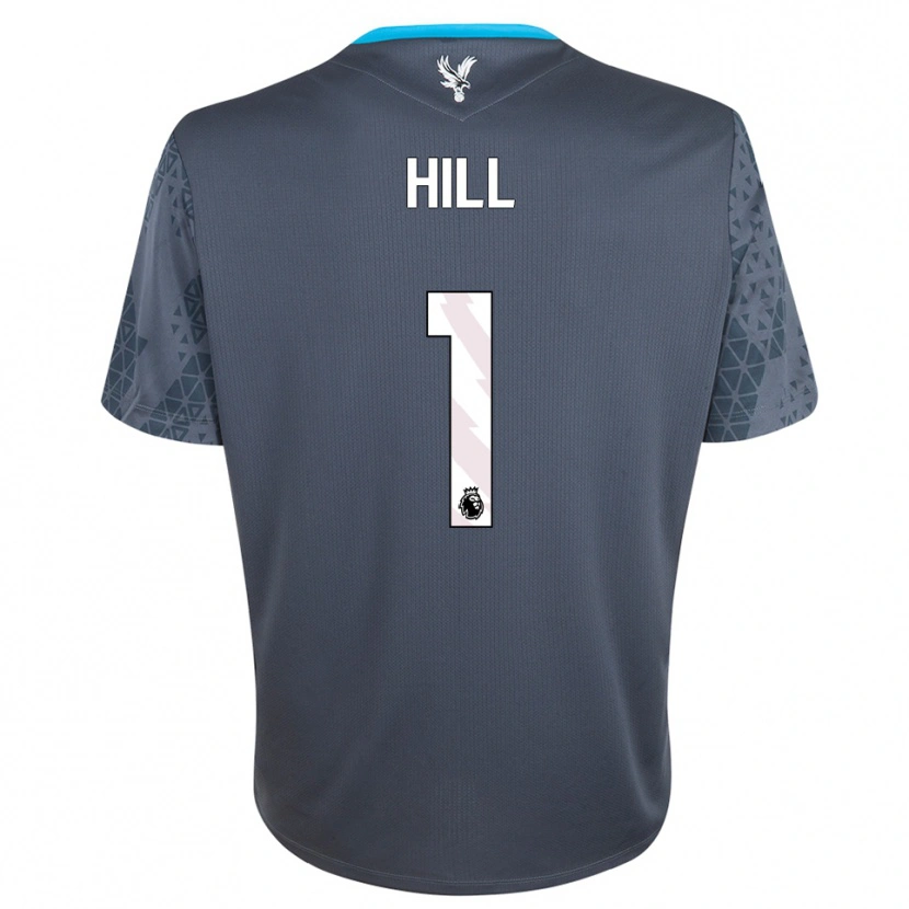 Danxen Niño Camiseta Marcus Hill #1 Gris Oscuro Blanco Portero Equipación 2025/26 La Camisa México