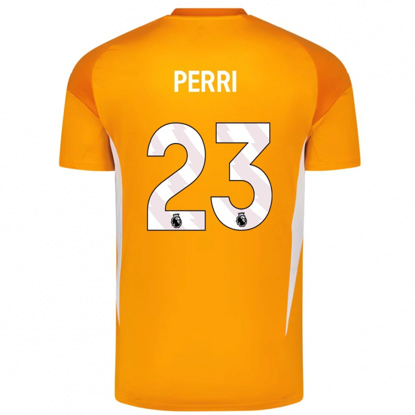 Danxen Niño Camiseta Lucas Perri #23 Naranja Blanco Portero Equipación 2025/26 La Camisa México