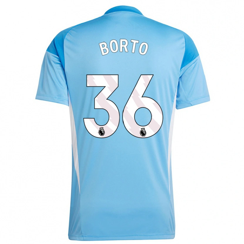 Danxen Niño Camiseta Alex Borto #36 Azul Blanco Portero Equipación 2025/26 La Camisa México