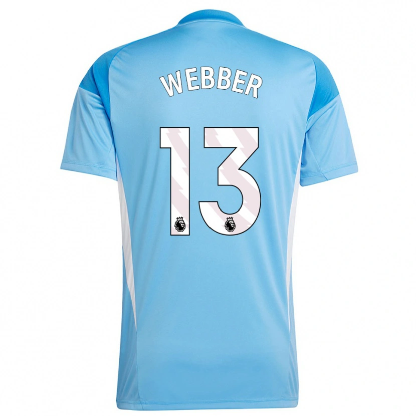 Danxen Niño Camiseta Amber Webber #13 Azul Blanco Portero Equipación 2025/26 La Camisa México