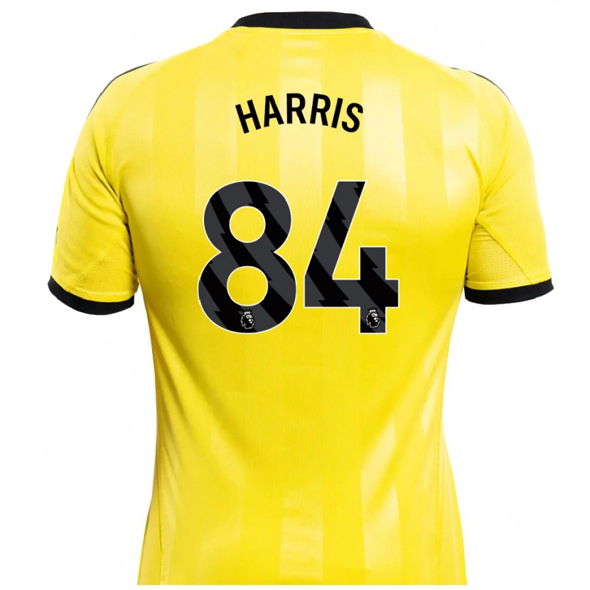 Danxen Niño Camiseta Aidan Harris #84 Amarillo Negro Portero Equipación 2025/26 La Camisa México