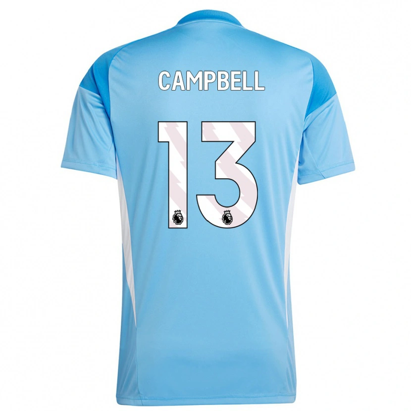 Danxen Niño Camiseta Luke Campbell #13 Azul Blanco Portero Equipación 2025/26 La Camisa México