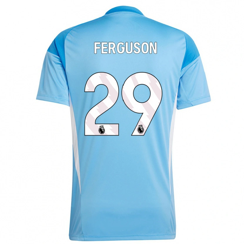 Danxen Niño Camiseta Georgie Ferguson #29 Azul Blanco Portero Equipación 2025/26 La Camisa México