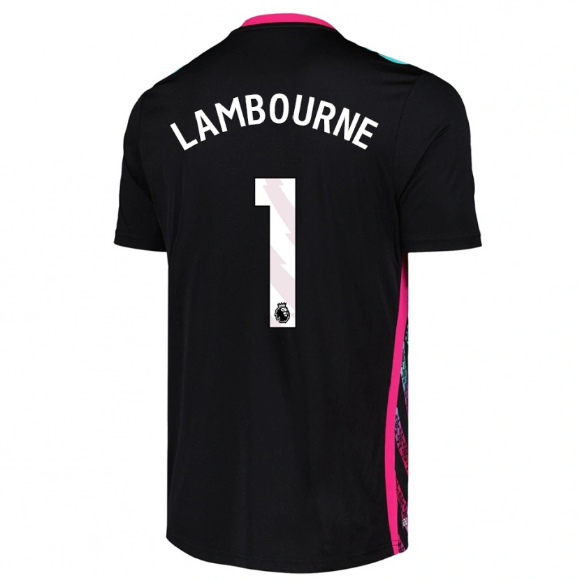 Danxen Niño Camiseta Demi Lambourne #1 Blanco Negro Portero Equipación 2025/26 La Camisa México