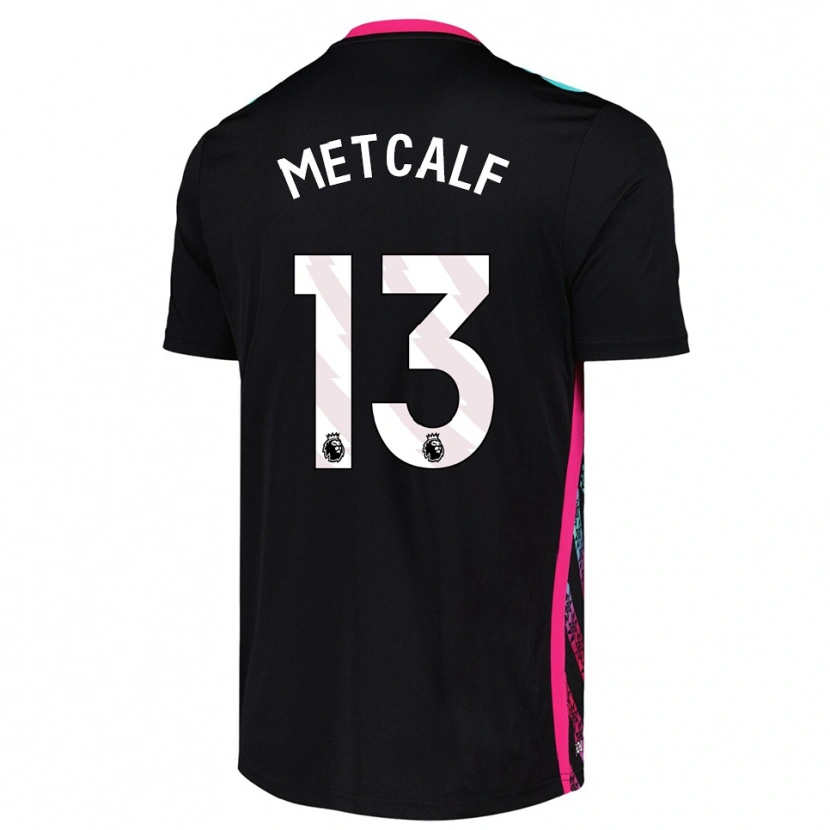 Danxen Niño Camiseta Ben Metcalf #13 Blanco Negro Portero Equipación 2025/26 La Camisa México