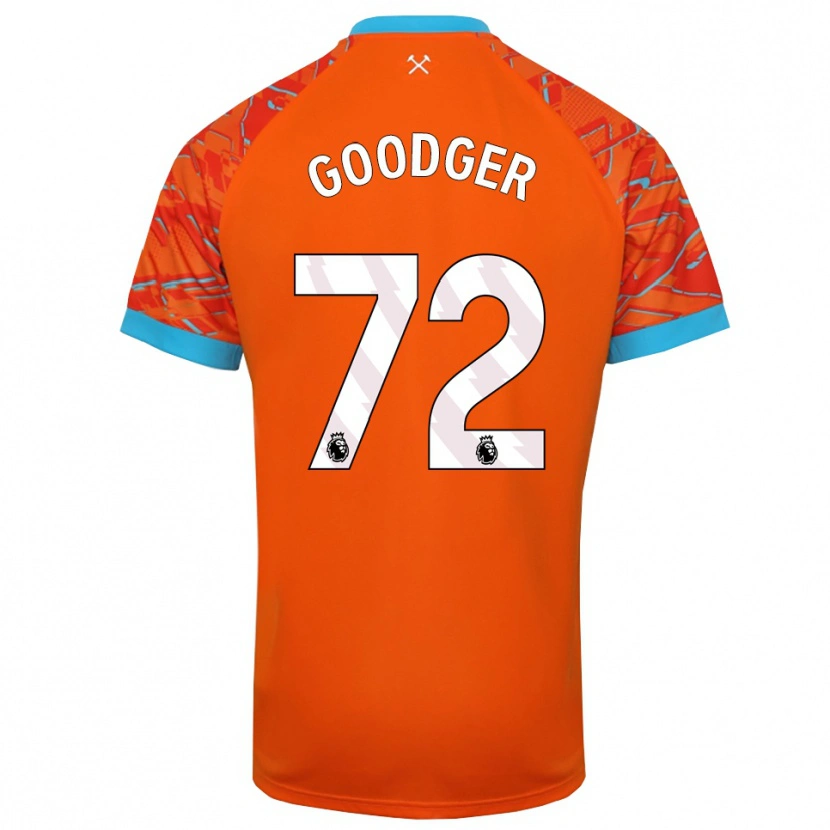 Danxen Niño Camiseta Tommy Goodger #72 Naranja Blanco Portero Equipación 2025/26 La Camisa México