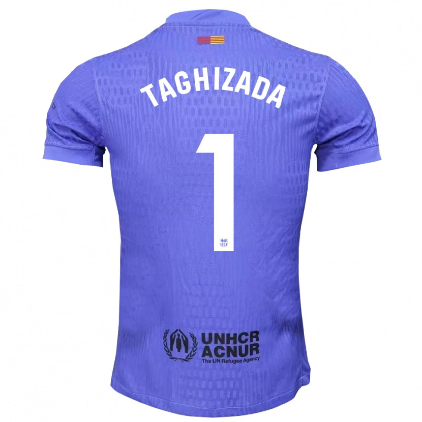 Danxen Niño Camiseta Eldar Taghizada #1 Azul Negro Portero Equipación 2025/26 La Camisa México