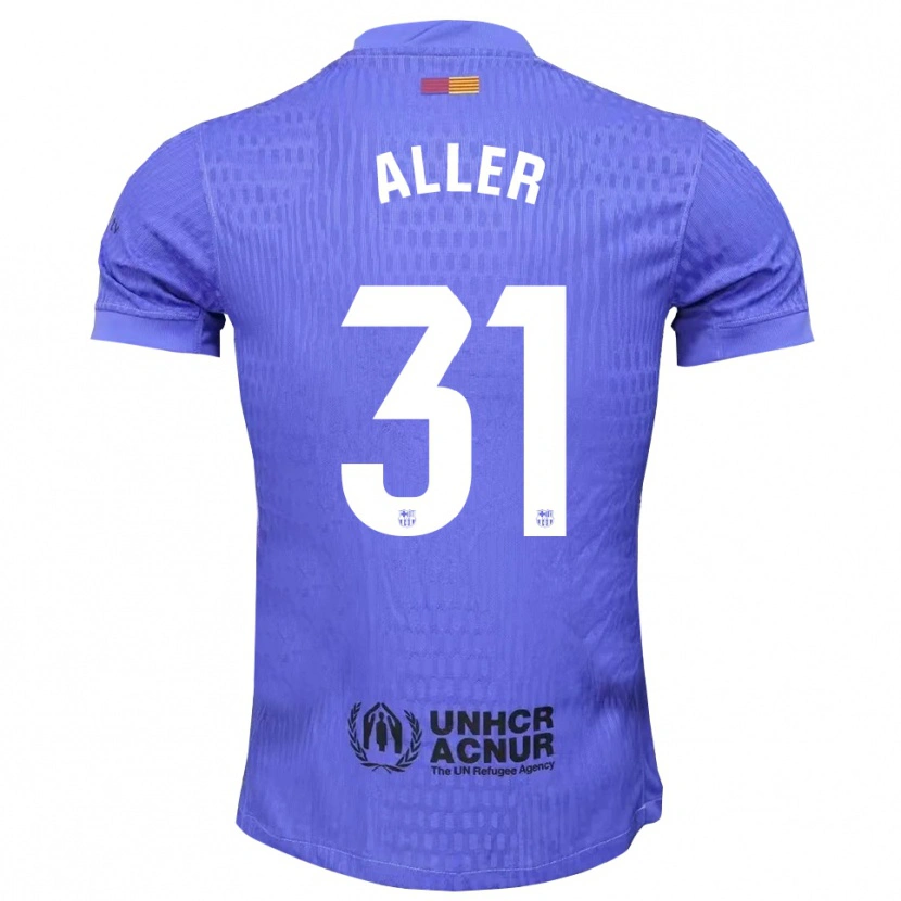 Danxen Niño Camiseta Eder Aller #31 Azul Negro Portero Equipación 2025/26 La Camisa México