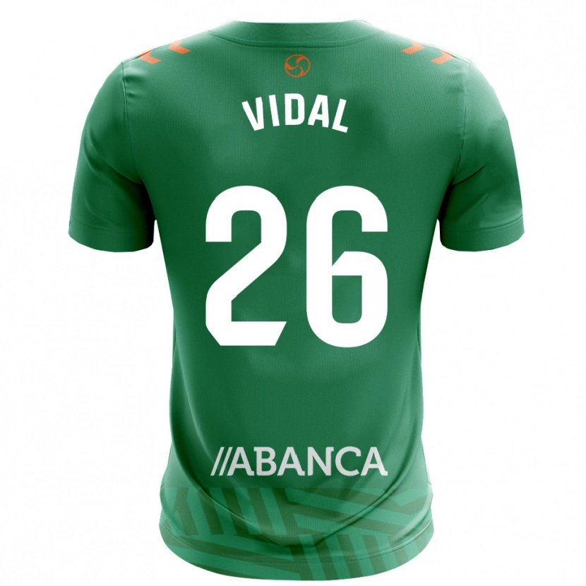 Danxen Niño Camiseta Marc Vidal #26 Verde Blanco Portero Equipación 2025/26 La Camisa México