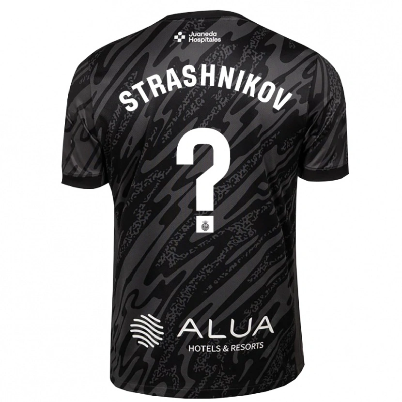 Danxen Niño Camiseta Nikolay Strashnikov #0 Gris Oscuro Negro Portero Equipación 2025/26 La Camisa México