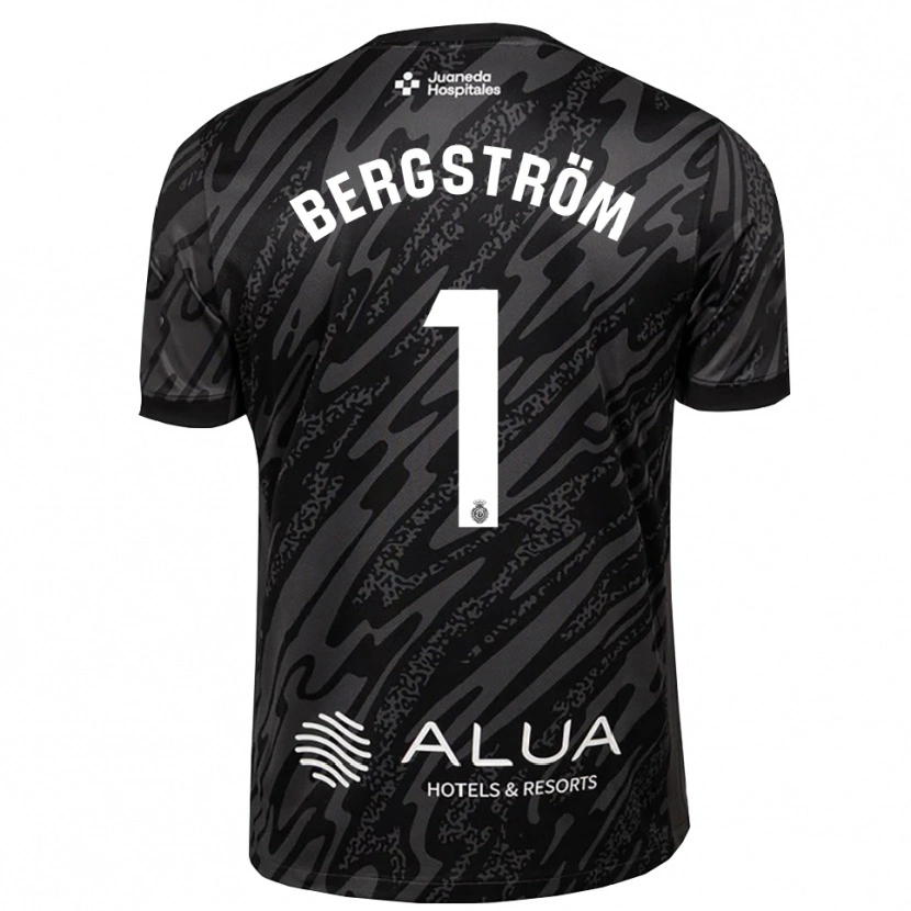 Danxen Niño Camiseta Lucas Bergström #1 Gris Oscuro Negro Portero Equipación 2025/26 La Camisa México