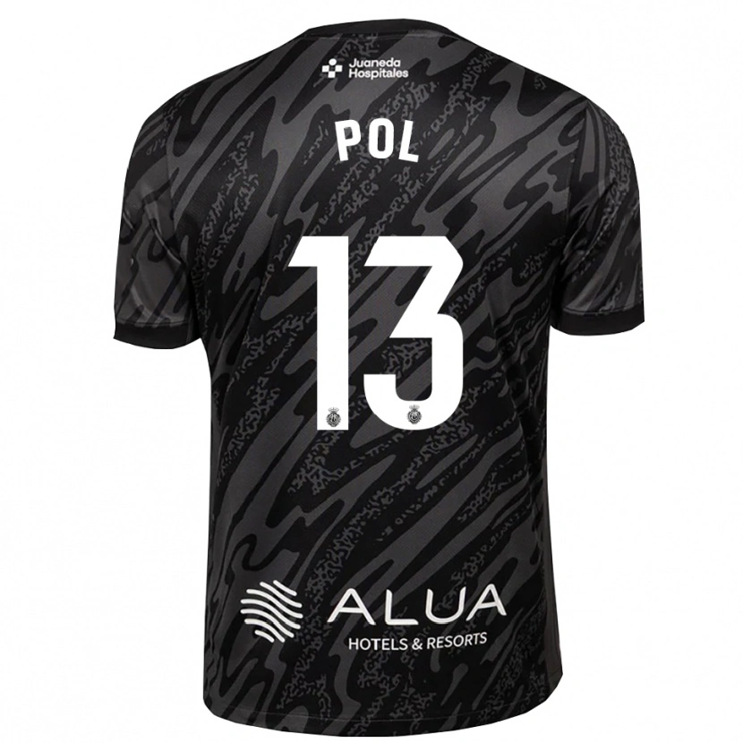 Danxen Niño Camiseta Joan Pol #13 Gris Oscuro Negro Portero Equipación 2025/26 La Camisa México