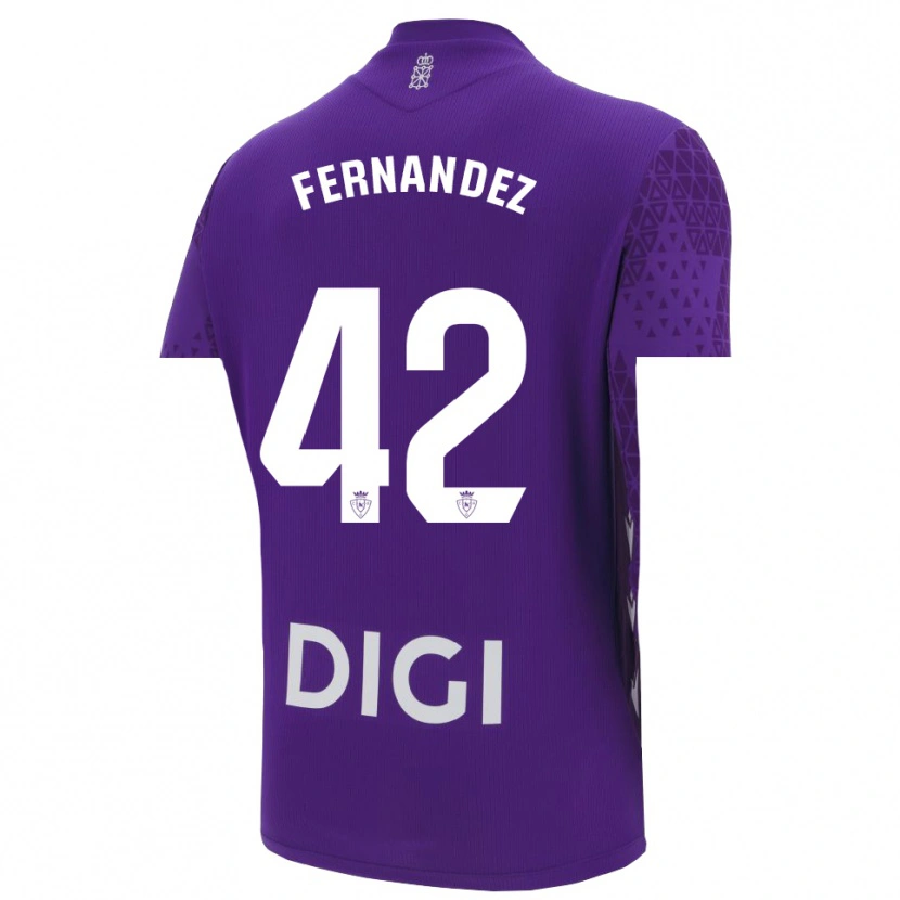 Danxen Niño Camiseta Rafa Fernández #42 Púrpura Blanco Portero Equipación 2025/26 La Camisa México