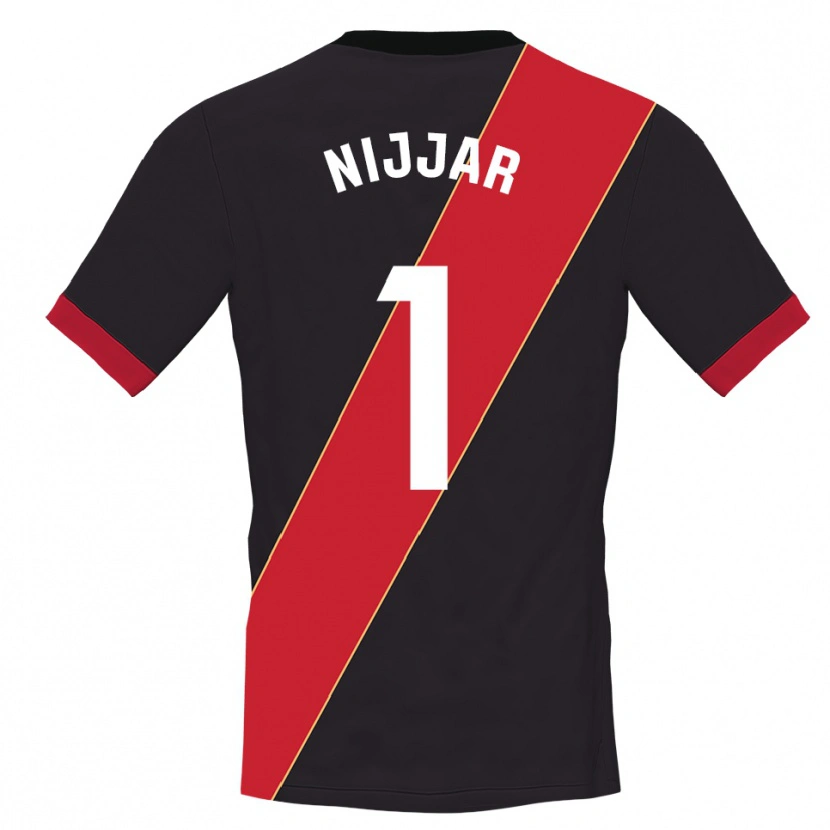 Danxen Niño Camiseta Tejpal Nijjar #1 Negro Rojo Portero Equipación 2025/26 La Camisa México