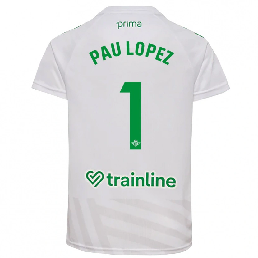 Danxen Niño Camiseta Pau López #1 Verde Blanco Portero Equipación 2025/26 La Camisa México