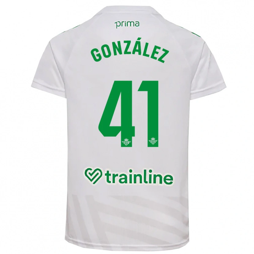 Danxen Niño Camiseta Manu González #41 Verde Blanco Portero Equipación 2025/26 La Camisa México